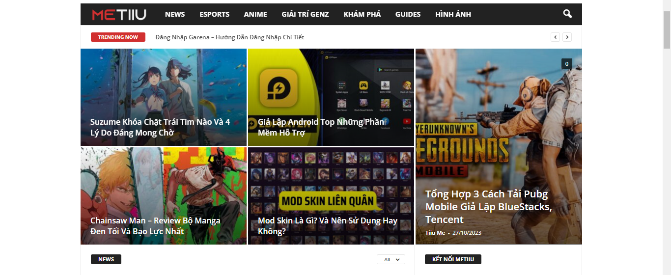 Website chính thức của cổng game Esport online đến từ châu Á