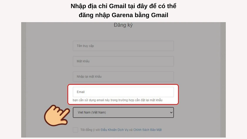 Cách đăng nhập Garena thông qua Gmail