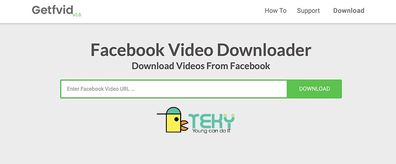 Download video facebook thông qua Getfvid