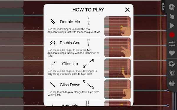 Chi tiết cách sử dụng ứng dụng guzheng master